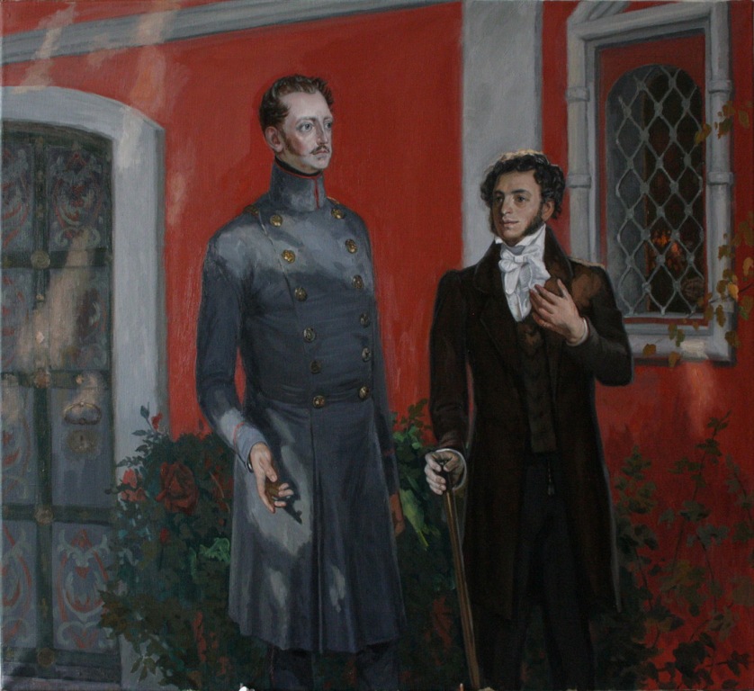 Беседа императора Николая I с А. С. Пушкиным в Чудовом монастыре Московского Кремля, состоявшаяся в 1826 году. Илья Томилов